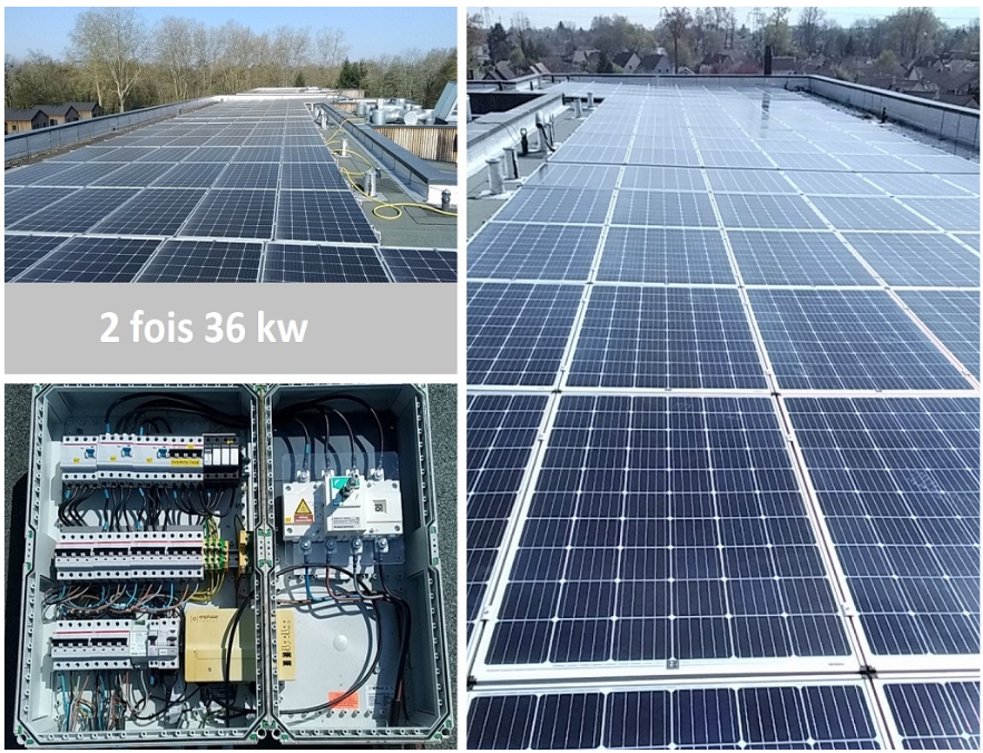 Deux centrales photovoltaïques de 36 kWc chacune