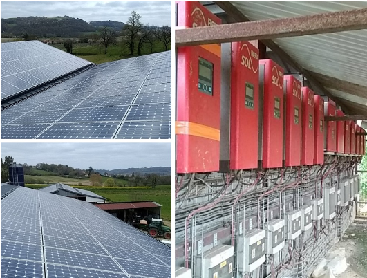 Centrale de 250 kWc – Stabulation photovoltaïque